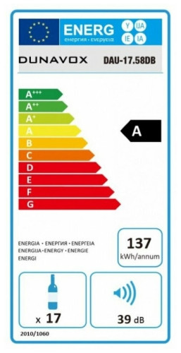 Винный шкаф Dunavox DAUF 17 58DB