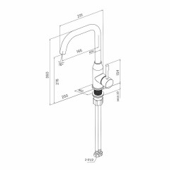 Смеситель для кухни Milardo M01SBL0M05