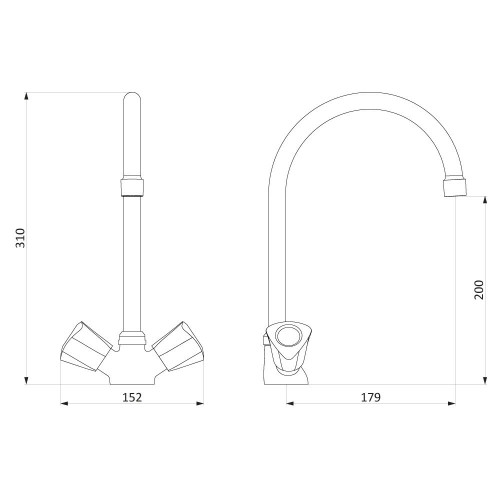 Смеситель для кухни RedBlu by Damixa Object 340000000