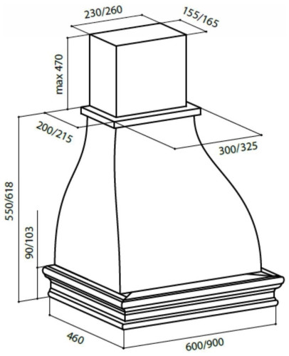 Кухонная вытяжка Lex TORINO 600 IVORY