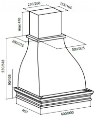 Кухонная вытяжка Lex TORINO 600 IVORY