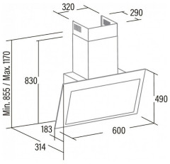 Кухонная вытяжка Cata Thalassa 600 XGBK F