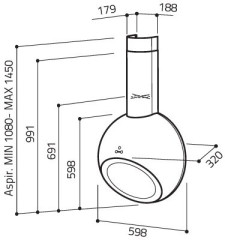 Кухонная вытяжка Elica Bubble BL/F/60
