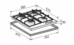 Газовая варочная панель Zigmund Shtain M 22 6 W