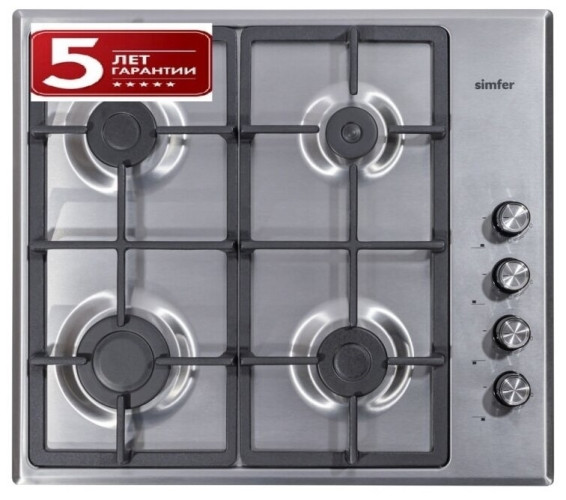 Газовая варочная панель Simfer H60Q40M572