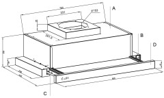 Встраиваемая вытяжка Lex Hermes 600 White