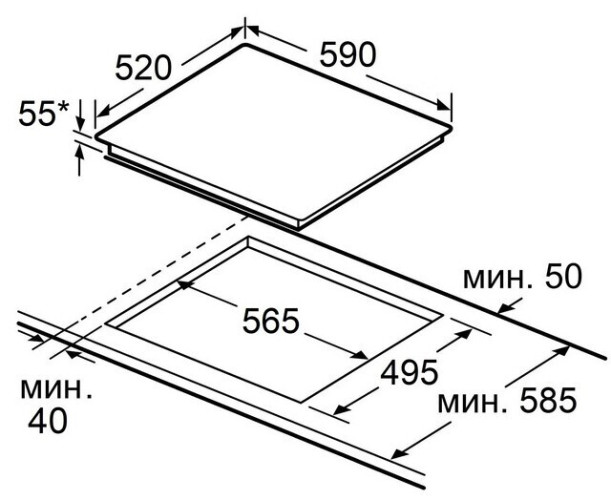 Индукционная варочная панель Maunfeld CVI594SF2BK Inverter