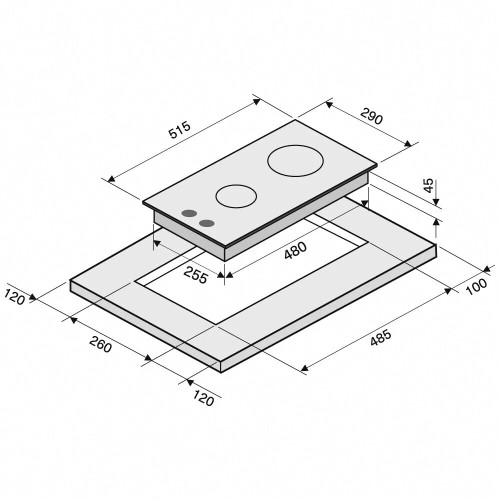 Газовая варочная панель KRONA HAGEL 30 BL