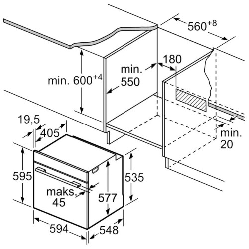 Электрический духовой шкаф Bosch HBG 655NB1