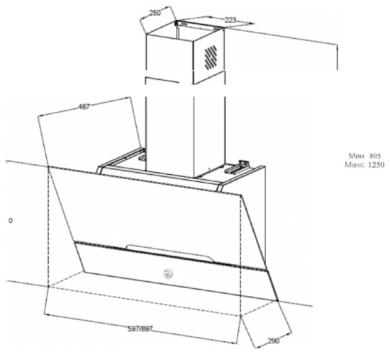 Кухонная вытяжка Jacky's JV WB681