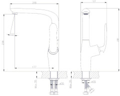 Смеситель для кухни Rush Island IS6535-22