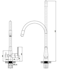 Смеситель для кухни Esko Coral CL03W