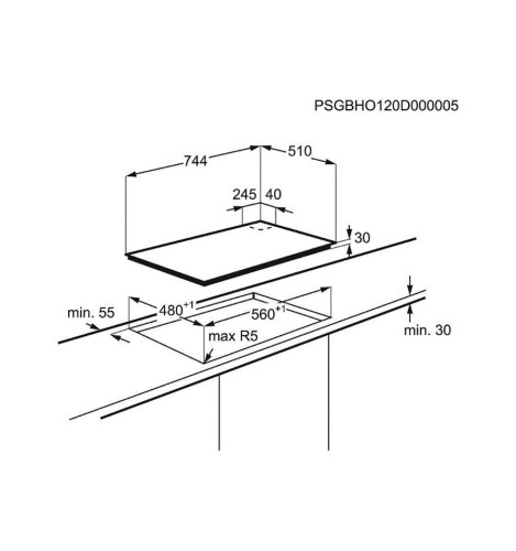 Газовая варочная панель Electrolux EGG 97352 SX