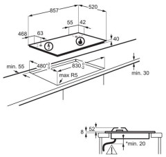 Газовая варочная панель Electrolux GPZ 393 SX