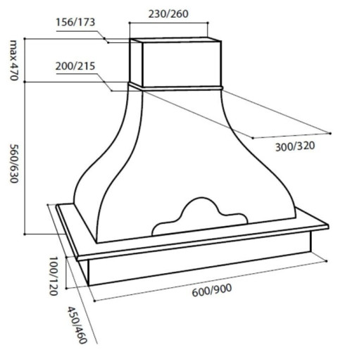 Кухонная вытяжка Lex Napoli 900 white
