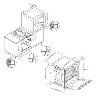 Электрический духовой шкаф NordFrost HM 6060 B
