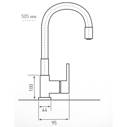 Смеситель для кухни Zigmund & Shtain ZS 2400W индийская ваниль