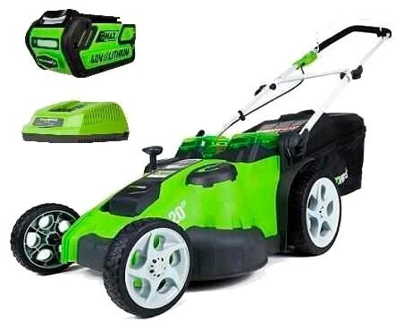 Газонокосилка электрическая greenworks 2500207uf G40LM49DBK6