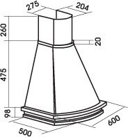 Кухонная вытяжка MBS Iris 160 White