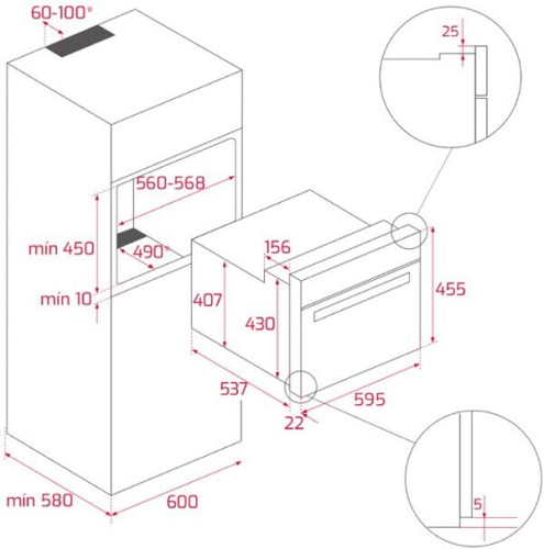 Электрический духовой шкаф Teka HLC 840 BLACK-SS 41531020