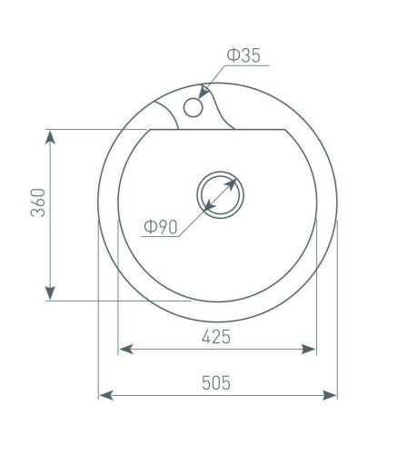 Кухонная мойка Zigmund & Shtain Kreis 505F речной песок