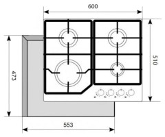 Газовая варочная панель Akpo PGA 604 LXC