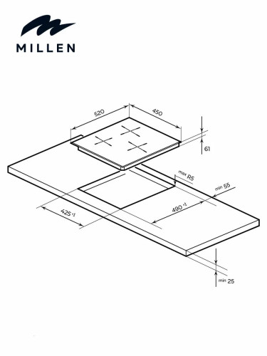 Индукционная варочная панель Millen MIH 451 BL