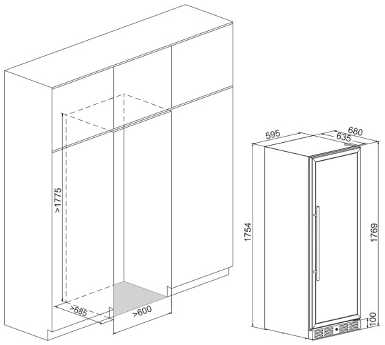 Винный шкаф Meyvel MV160 KBT2
