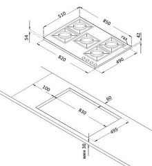 Газовая варочная панель Korting HG 945 CTRN