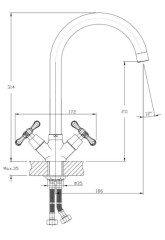 Смеситель для кухни Rush Bianki BI7650-24