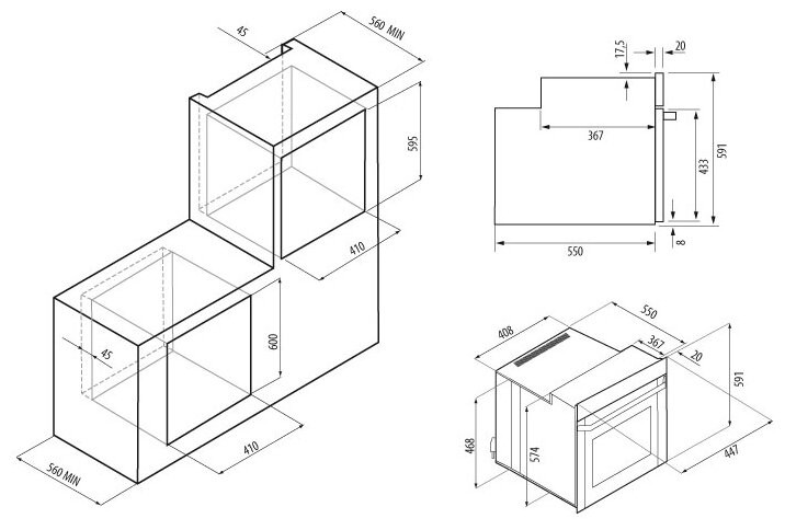 Электрический духовой шкаф MILLEN MEO 6004 BL