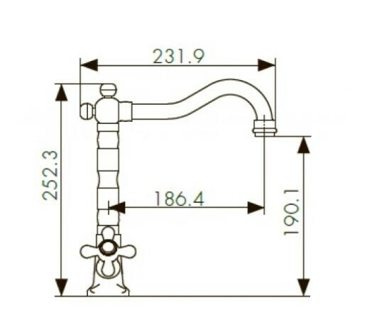 Смеситель для кухни Kaiser Carlson Style 44233
