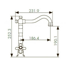 Смеситель для кухни Kaiser Carlson Style 44233