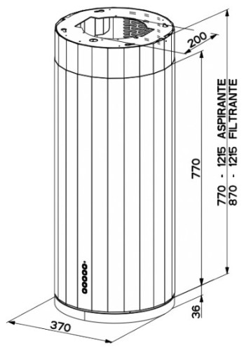 Островная вытяжка Faber Corinthia Isola EV8P X/OM A37