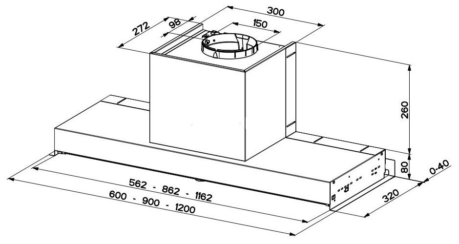 Встраиваемая вытяжка Faber In-Nova Comfort X A120