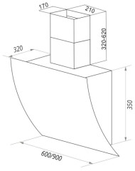 Кухонная вытяжка Maunfeld Sky Star Push 60 черное стекло