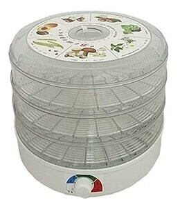 Сушилка для овощей Ветерок ЭСОФ-0.5/220 3 поддона прозрачные