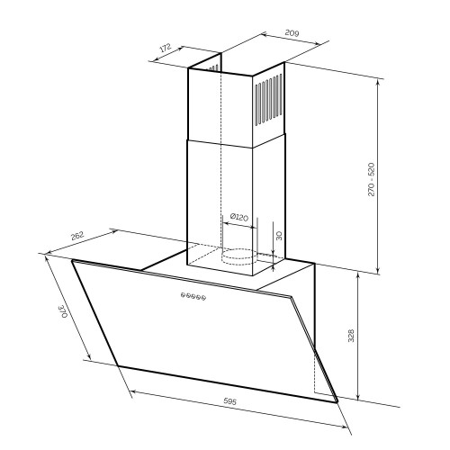 Кухонная вытяжка Lex Moza 600 White