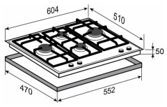 Газовая варочная панель Zigmund Shtain M 25 6 W