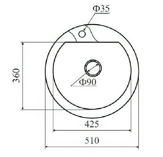 Кухонная мойка Zigmund & Shtain Kreis 505F индийская ваниль