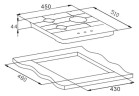 Газовая варочная панель Weissgauff HGG 451 WGH