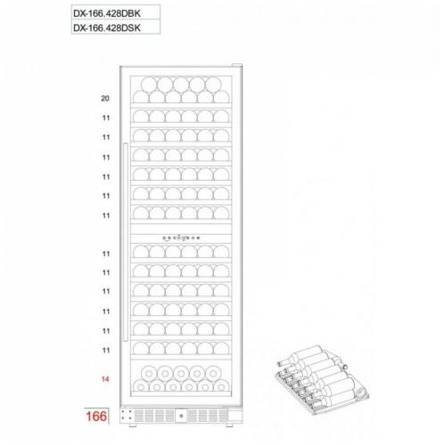 Винный шкаф Dunavox DX 166 428SDSK