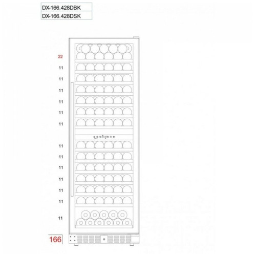 Винный шкаф Dunavox DX 166 428SDSK