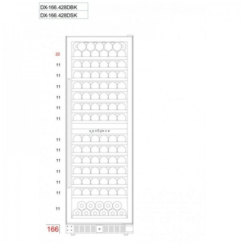 Винный шкаф Dunavox DX 166 428SDSK