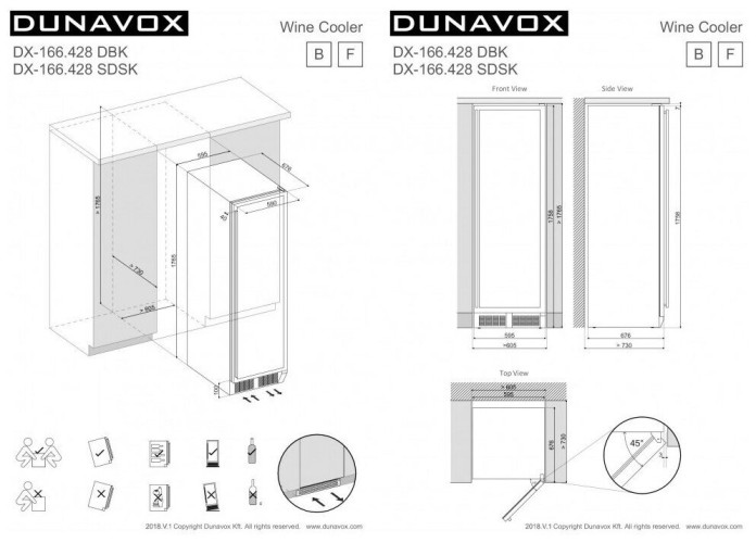 Винный шкаф Dunavox DX 166 428SDSK