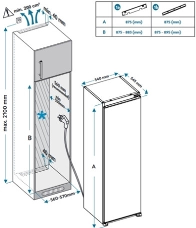 Встраиваемая морозильная камера Vestel VBI1450F