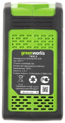 Газонокосилка электрическая greenworks 2501907ua G40LM35K2X