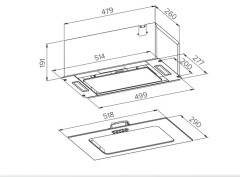 Встраиваемая вытяжка HOMSair Crocus Push 52 бежевый