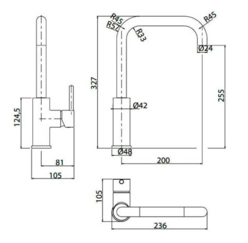 Смеситель для кухни M&Z MZ-EXPO ХРОМ MZE14101