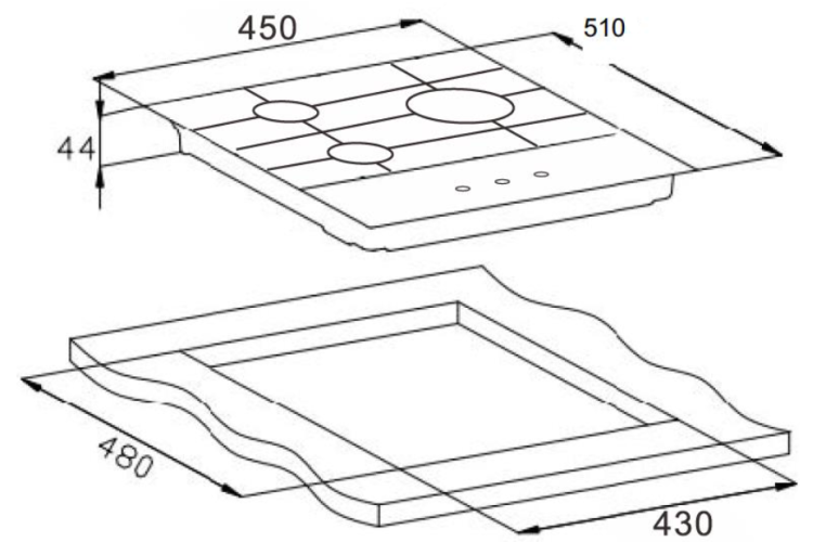 Газовая варочная панель Weissgauff HGG 451 XFV